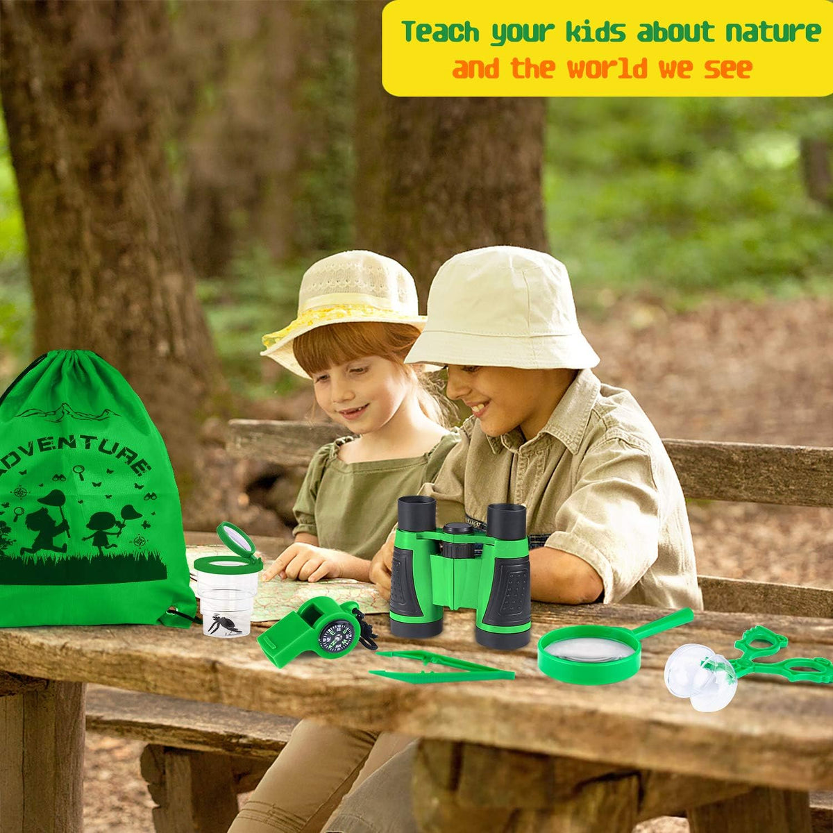 Kids explorer kit with binoculars and bug catcher, view 8