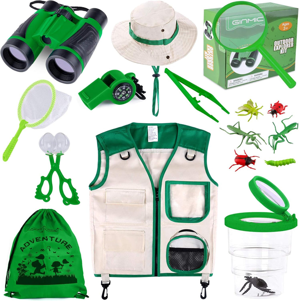 Kids explorer kit with binoculars and bug catcher, view 1